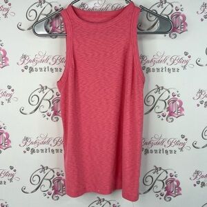 Rachel Zoe tank top mock neck high neck pink orange ribbed Coral Tank Top